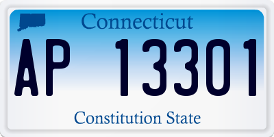 CT license plate AP13301