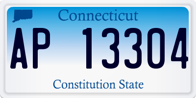 CT license plate AP13304