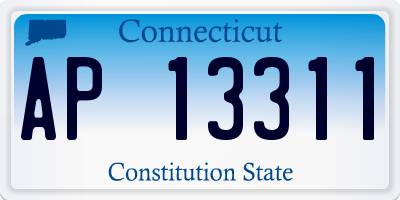 CT license plate AP13311