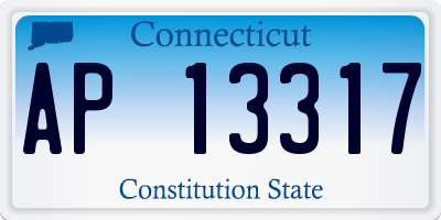 CT license plate AP13317