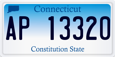 CT license plate AP13320