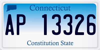 CT license plate AP13326