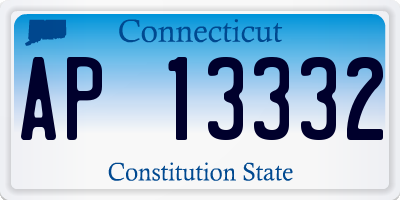 CT license plate AP13332