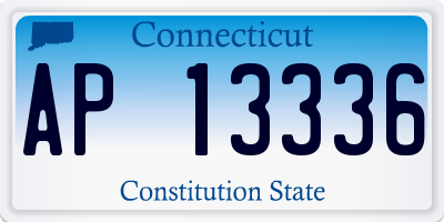 CT license plate AP13336
