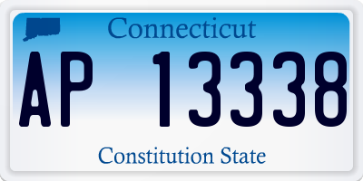 CT license plate AP13338