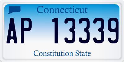 CT license plate AP13339