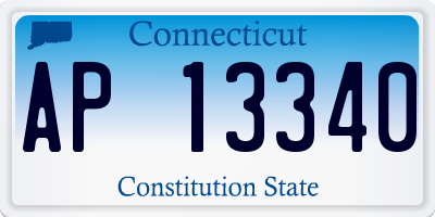 CT license plate AP13340