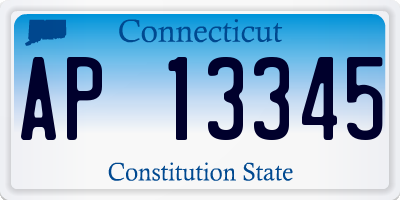 CT license plate AP13345