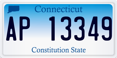 CT license plate AP13349