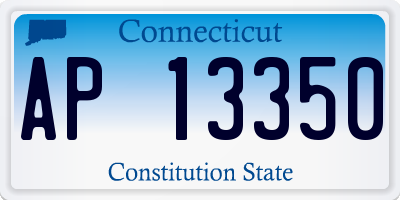 CT license plate AP13350