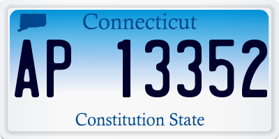 CT license plate AP13352