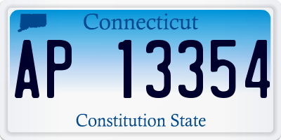 CT license plate AP13354