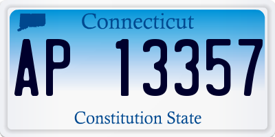 CT license plate AP13357