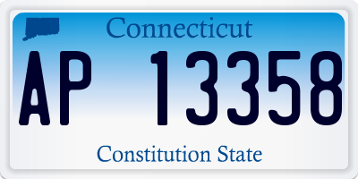 CT license plate AP13358