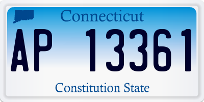 CT license plate AP13361