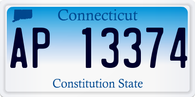 CT license plate AP13374