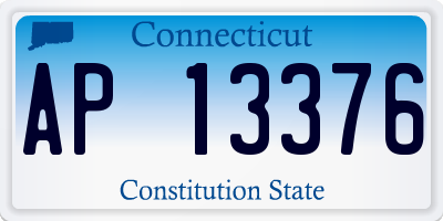 CT license plate AP13376