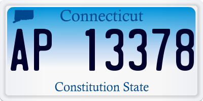 CT license plate AP13378