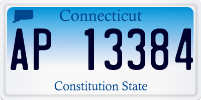 CT license plate AP13384