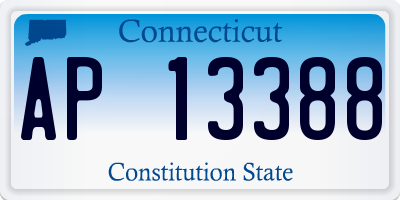 CT license plate AP13388