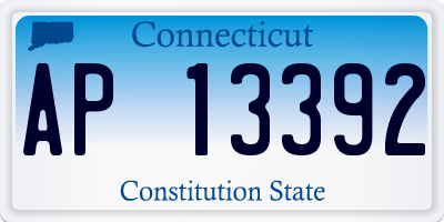 CT license plate AP13392