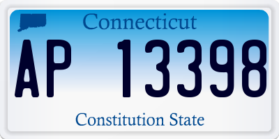 CT license plate AP13398