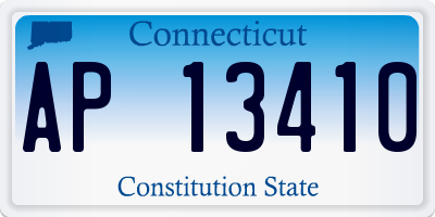 CT license plate AP13410