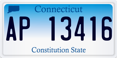 CT license plate AP13416