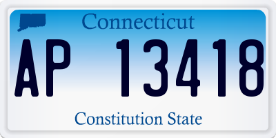 CT license plate AP13418