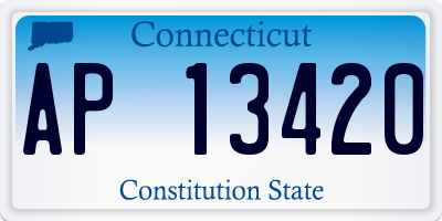 CT license plate AP13420