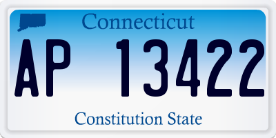 CT license plate AP13422
