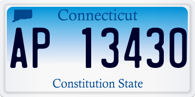CT license plate AP13430