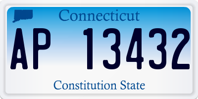 CT license plate AP13432