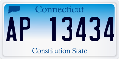 CT license plate AP13434