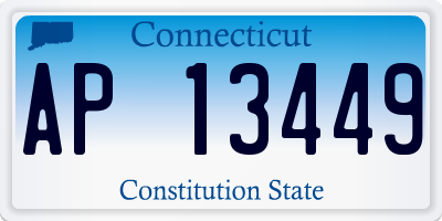 CT license plate AP13449