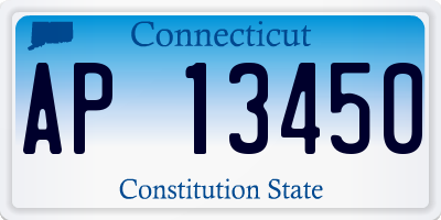 CT license plate AP13450