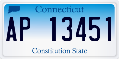CT license plate AP13451