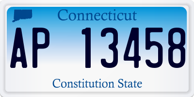 CT license plate AP13458
