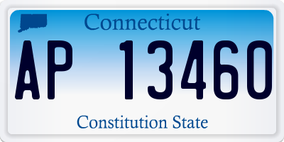 CT license plate AP13460