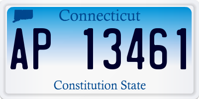 CT license plate AP13461