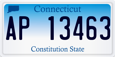 CT license plate AP13463