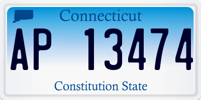 CT license plate AP13474