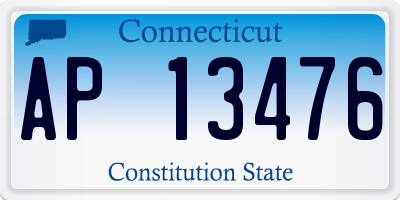 CT license plate AP13476