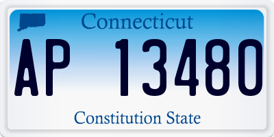CT license plate AP13480