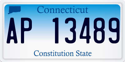 CT license plate AP13489