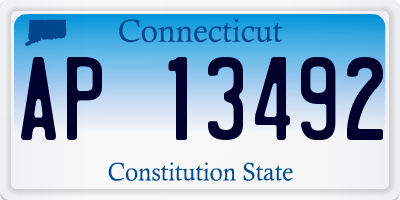 CT license plate AP13492