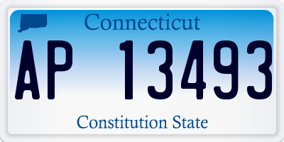 CT license plate AP13493