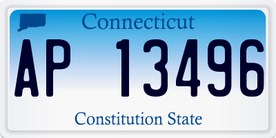 CT license plate AP13496