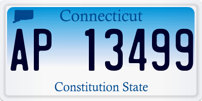 CT license plate AP13499