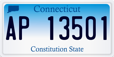 CT license plate AP13501